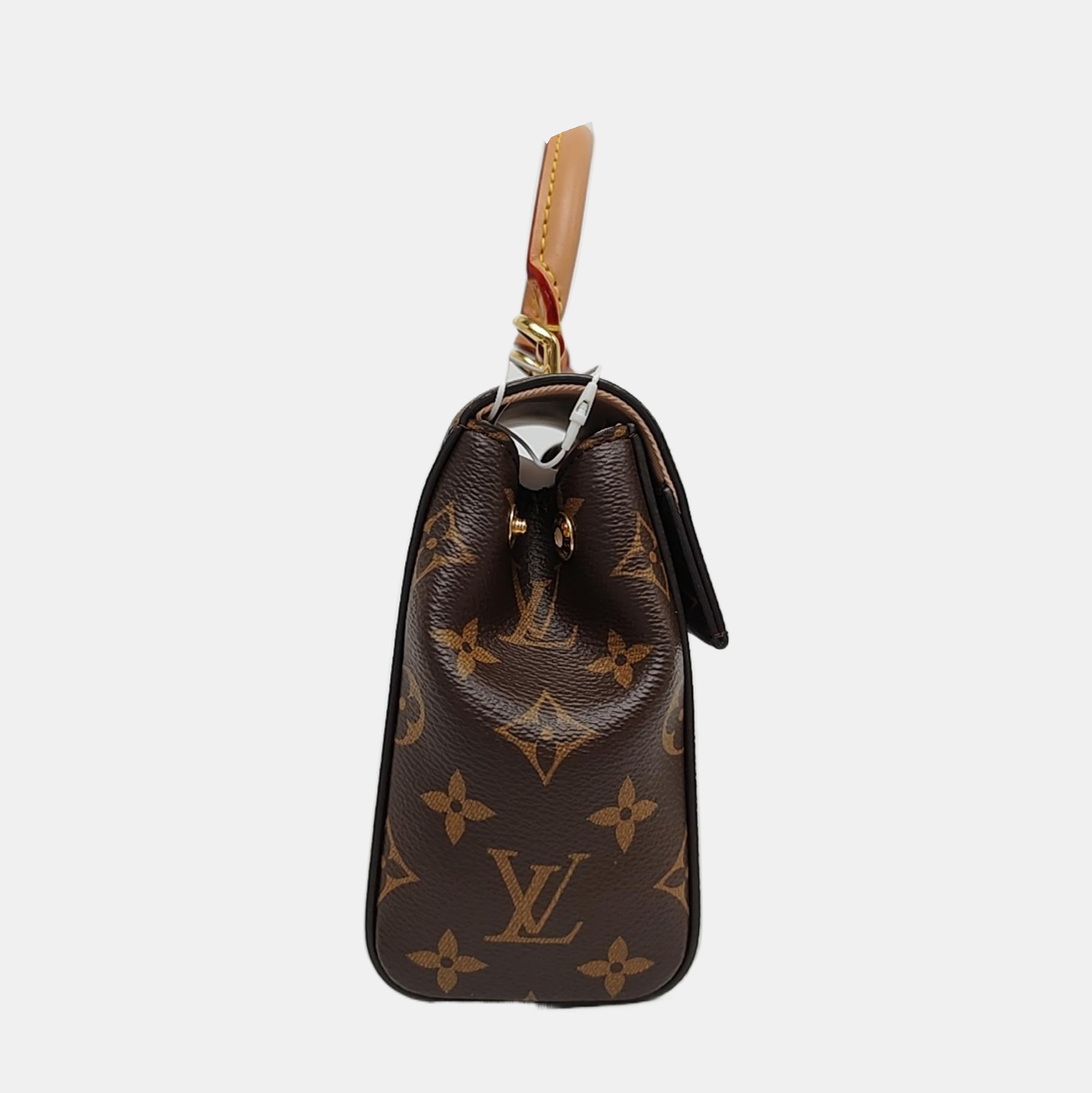 LOUIS VUITTON CLUNY Small Brown Monogram Canvas Shoulder Bag with Shoulder Strap, Gold Hardware, Detachable Strap-(SKU)-967532132