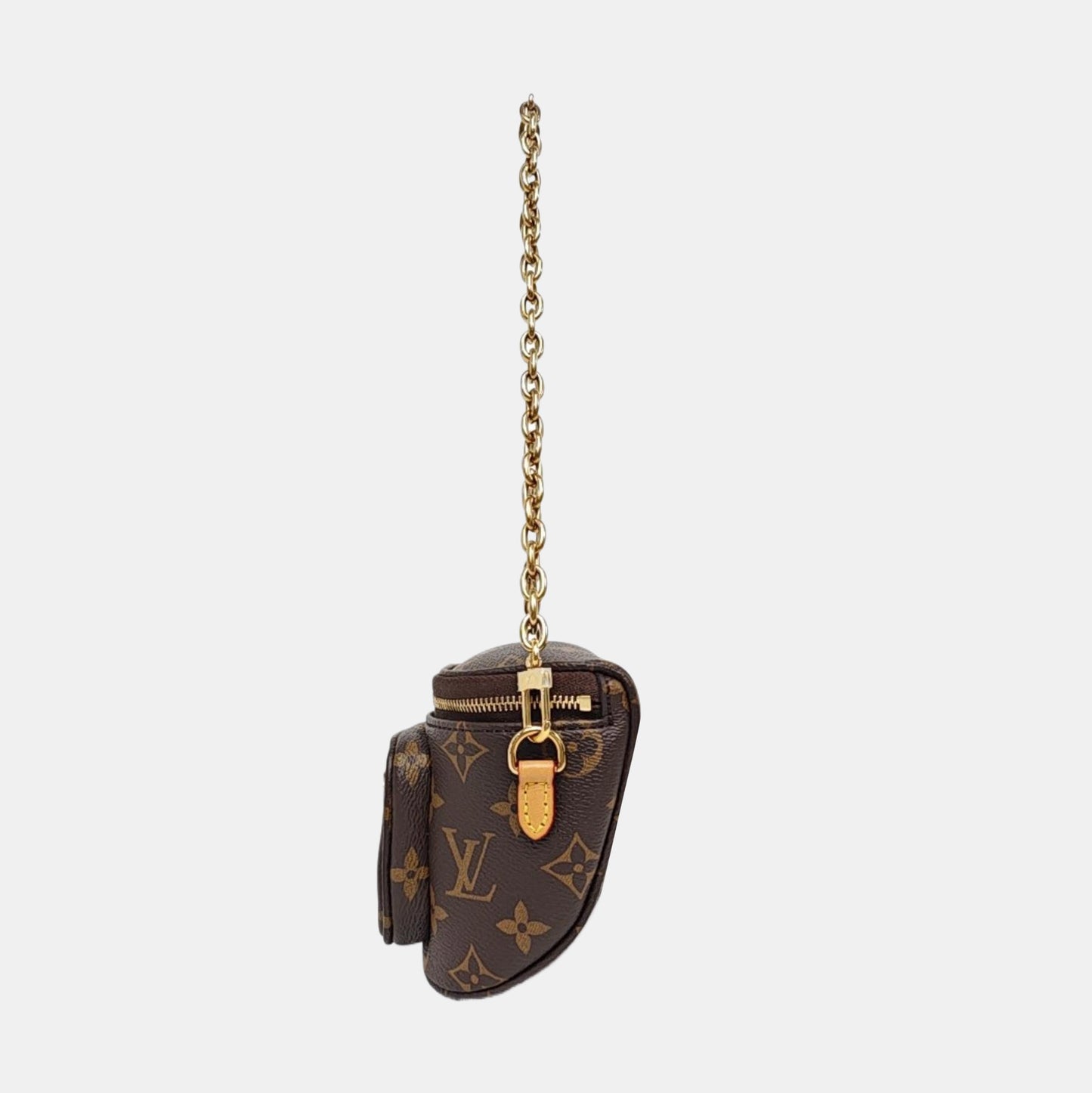LOUIS VUITTON BUMBAG Mini Brown Coated Canvas Monogram Crossbody Belt Bag Shoulder Bag 2 Detachable Straps-(SKU)-968406235