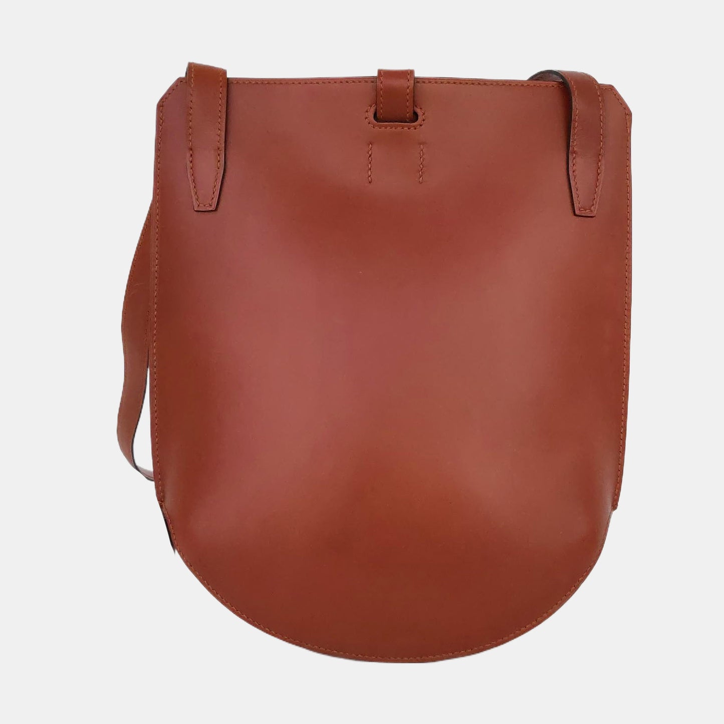 HERMÈS Baton De Craie Bronze BOX Leather Single Shoulder Bag Crossbody Bag Silver Hardware X-(SKU)-967228707