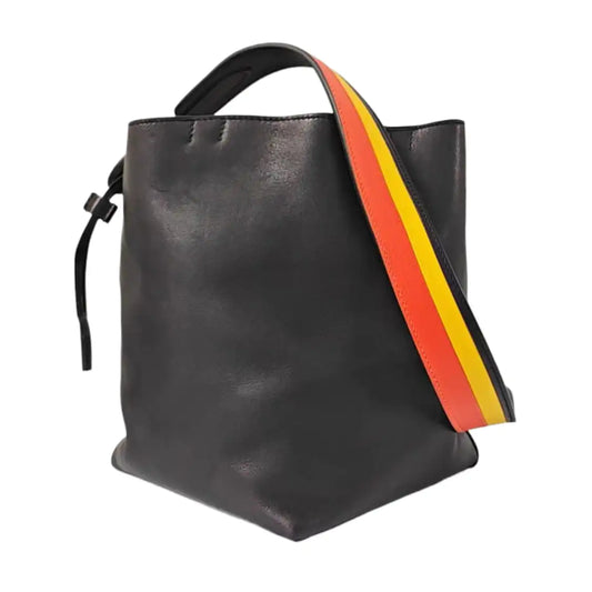 HERMÈS Licol Black Swift Calfskin Single Shoulder Bag with Shoulder Strap and Silver Hardware-(SKU)-960474634