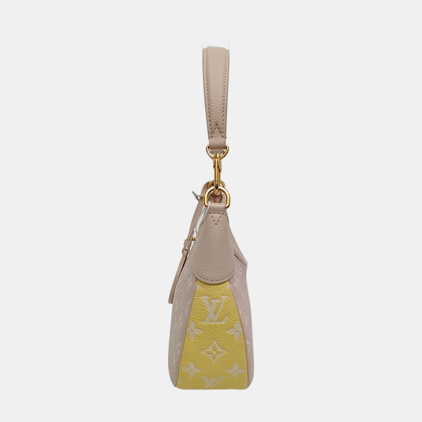 LOUIS VUITTON BAGATELLE Pink Calfskin Embossed Shoulder Bag with Removable Strap-(SKU)-968753573
