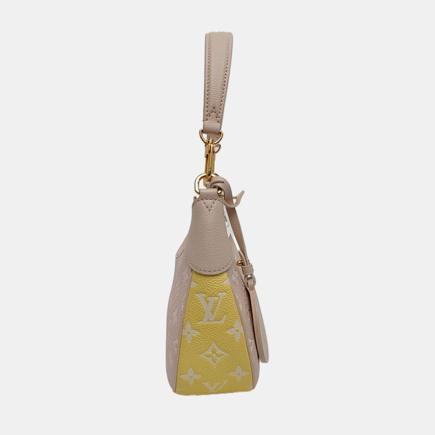LOUIS VUITTON BAGATELLE Pink Calfskin Embossed Shoulder Bag with Removable Strap-(SKU)-968753573