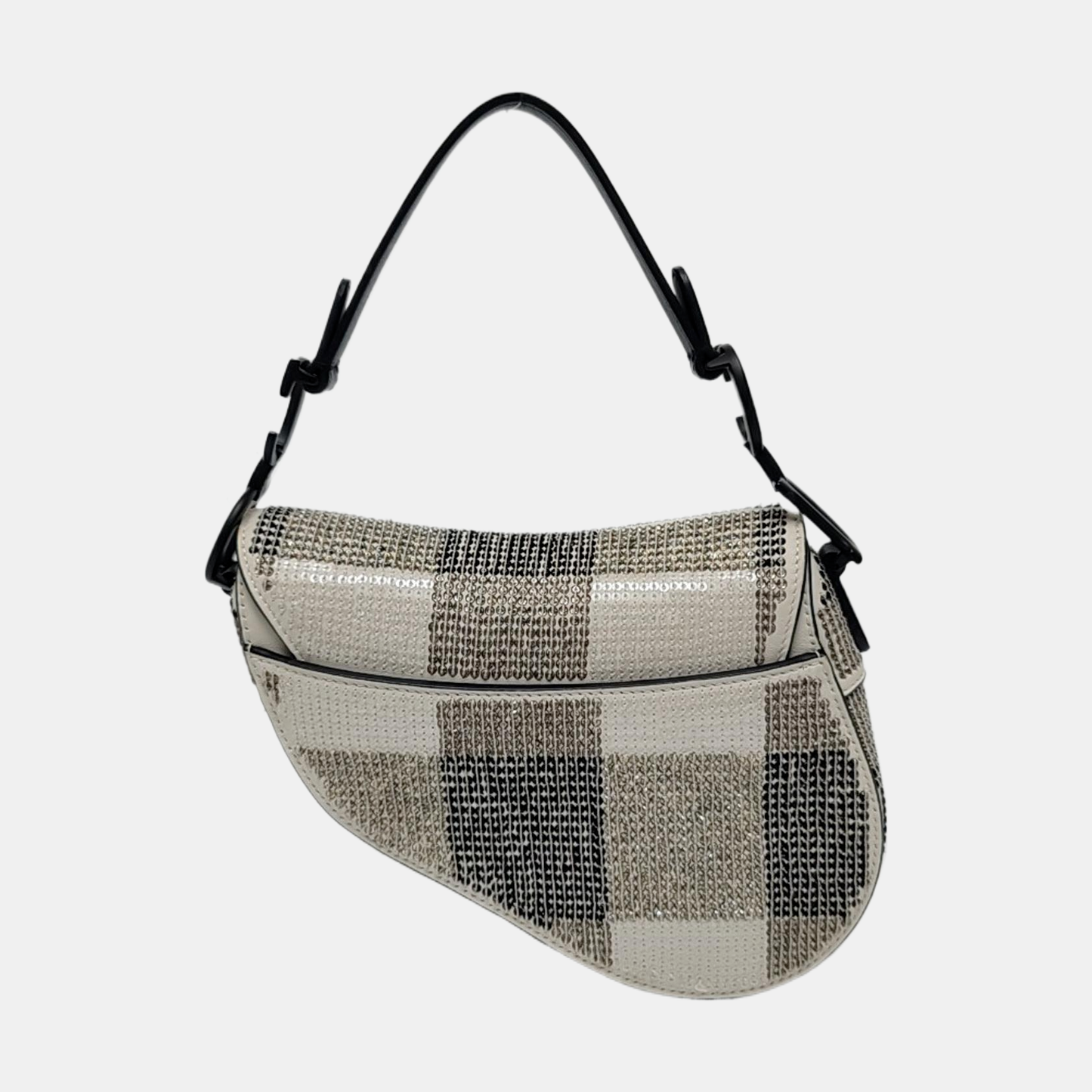 DIOR Saddle Mini Multicolor Calfskin Embroidered Saddle Bag Handbag Black Hardware-(SKU)-968867584