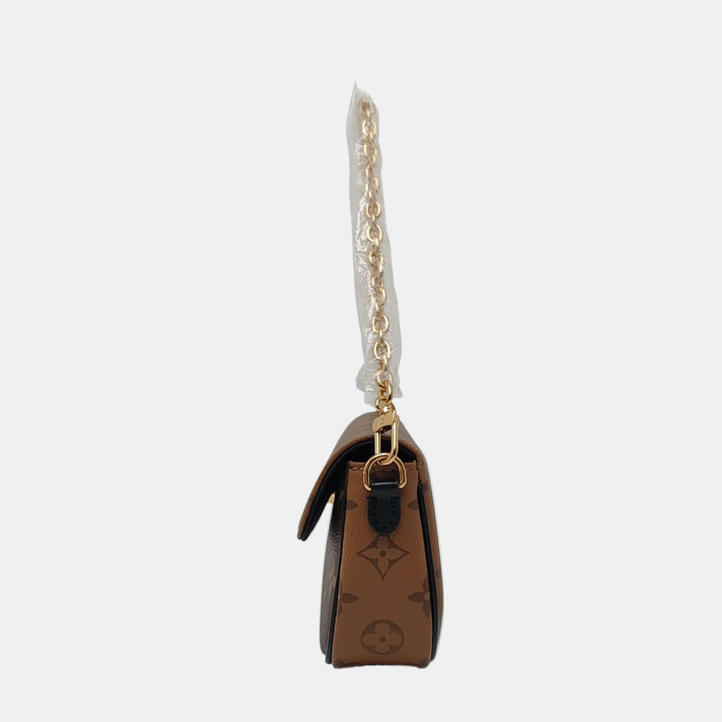 LOUIS VUITTON IVY Brown Coated Canvas Monogram Crossbody Bag Shoulder Bag Golden Hardware 2 Removable Straps Accessories Included-(SKU)-962960162