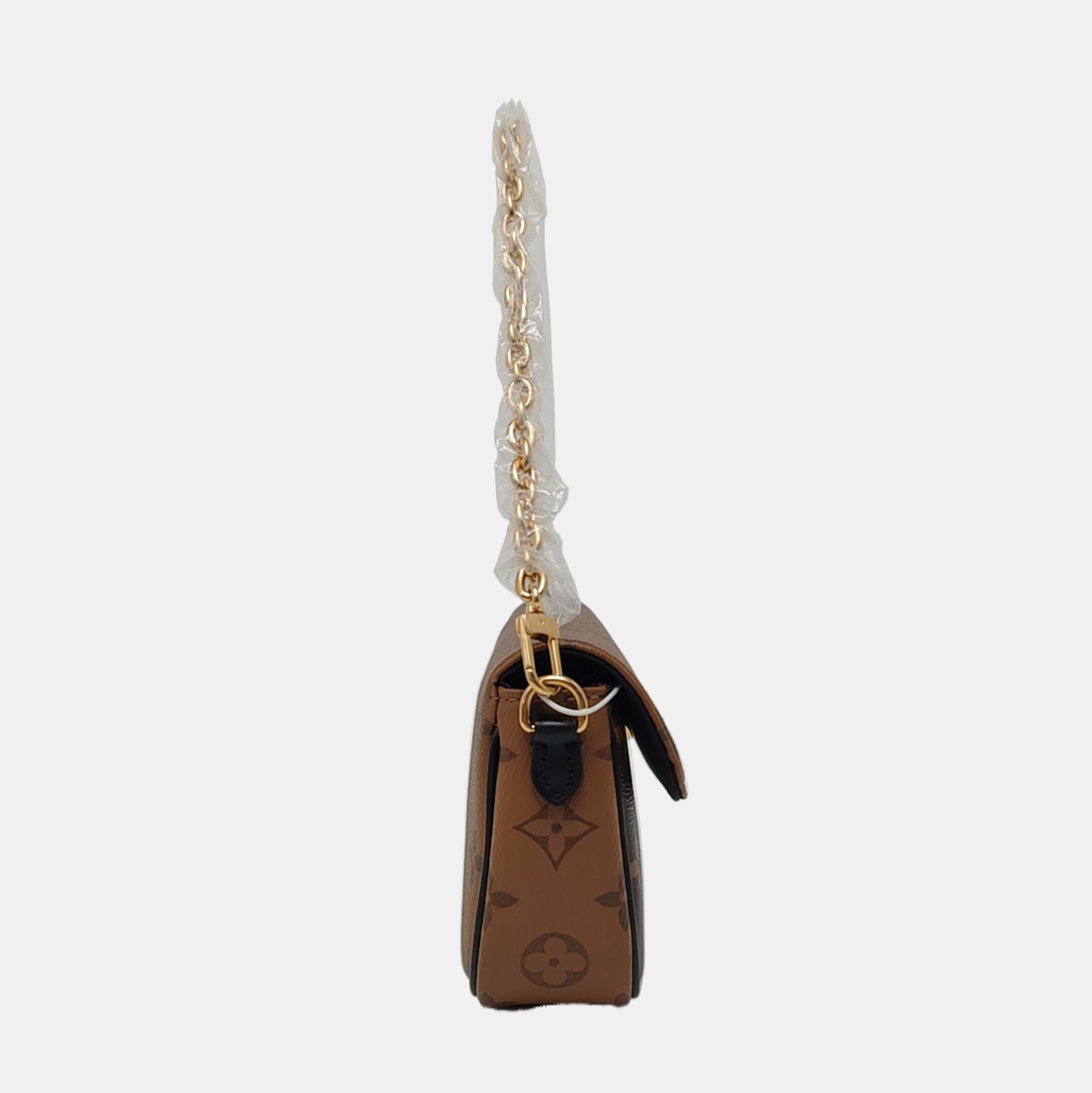 LOUIS VUITTON IVY Brown Coated Canvas Monogram Crossbody Bag Shoulder Bag Golden Hardware 2 Removable Straps Accessories Included-(SKU)-962960162