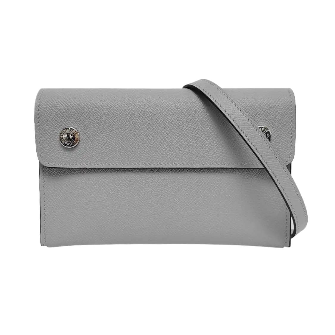 HERMÈS Hermèsnap Mini Glacier Blue Epsom Leather Crossbody Shoulder Bag Silver Hardware K Stamp-(SKU)-969180872
