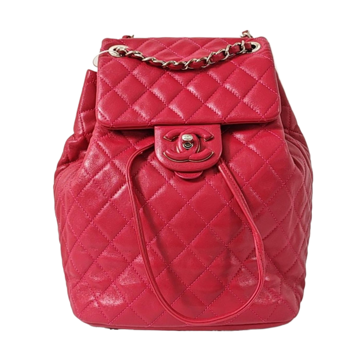 CHANEL URBAN SPIRIT Small Marsala Lamb Leather Quilted Backpack with Detachable Strap-(SKU)-969502621