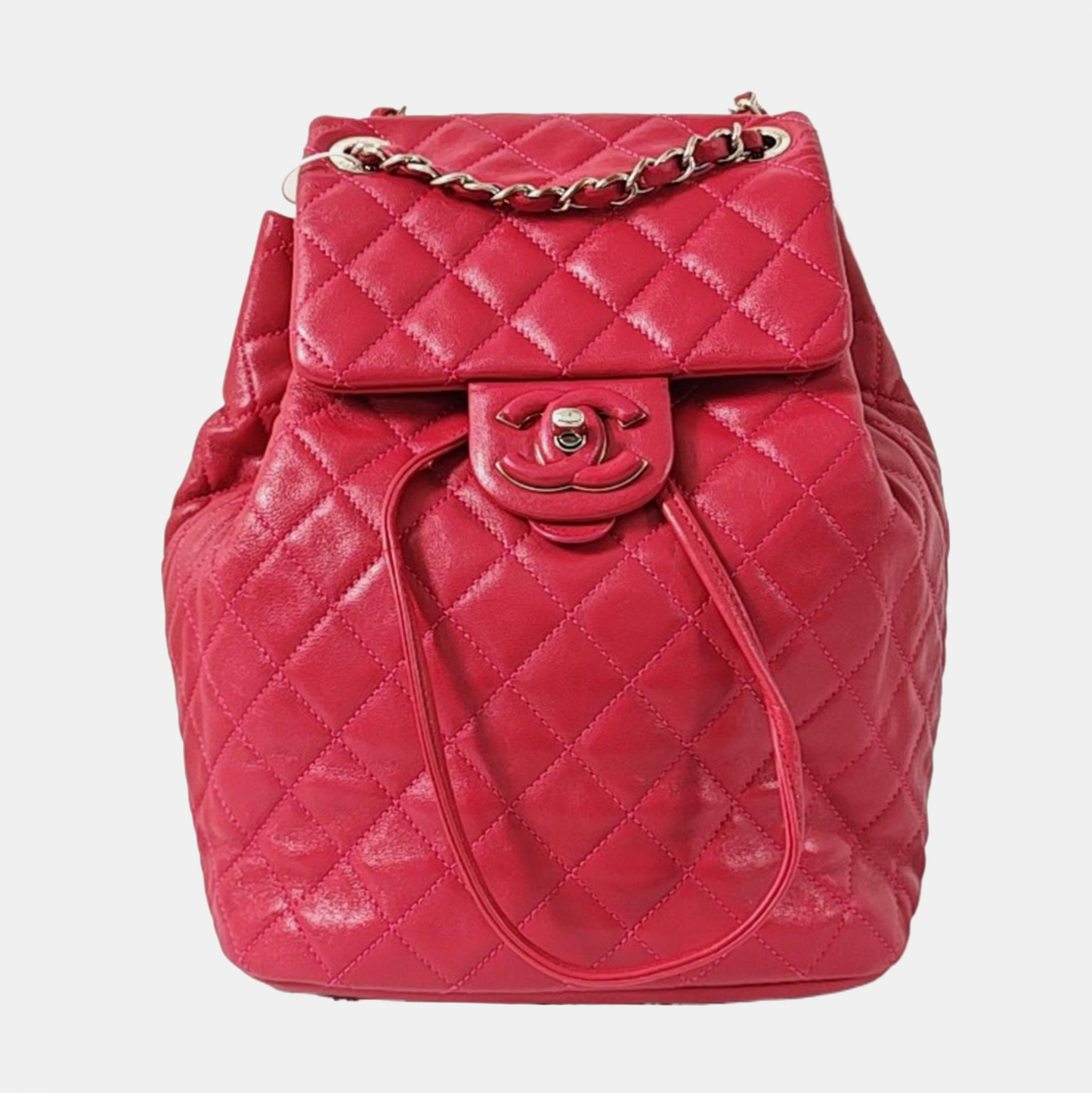 CHANEL URBAN SPIRIT Small Marsala Lamb Leather Quilted Backpack with Detachable Strap-(SKU)-969502621