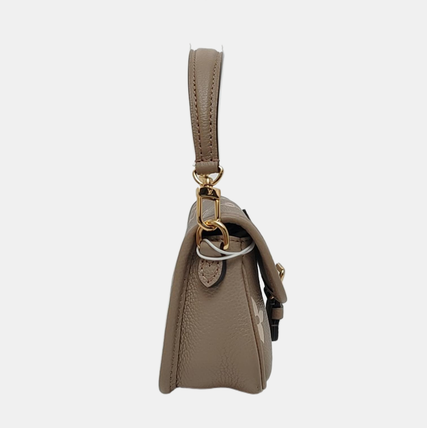LOUIS VUITTON DIANE Nano Grey Calfskin Monogram Shoulder Bag Crossbody Bag Handbag Gold Hardware 2 Removable Straps Accessories Included-(SKU)-969434726