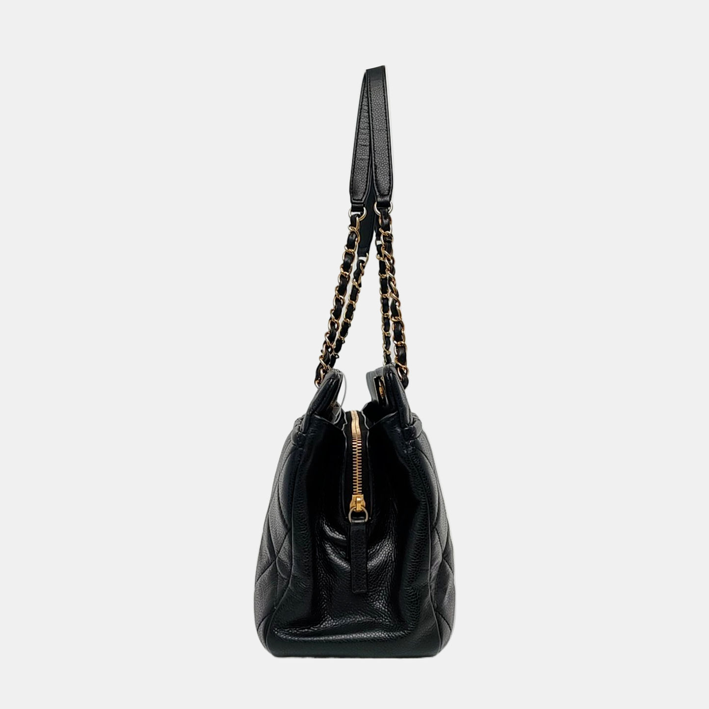 CHANEL CC TIMELESS SOFT Black Calfskin Quilted Cannage Single Shoulder Bag, Handbag with Detachable Straps and Gold Hardware-(SKU)-969974603