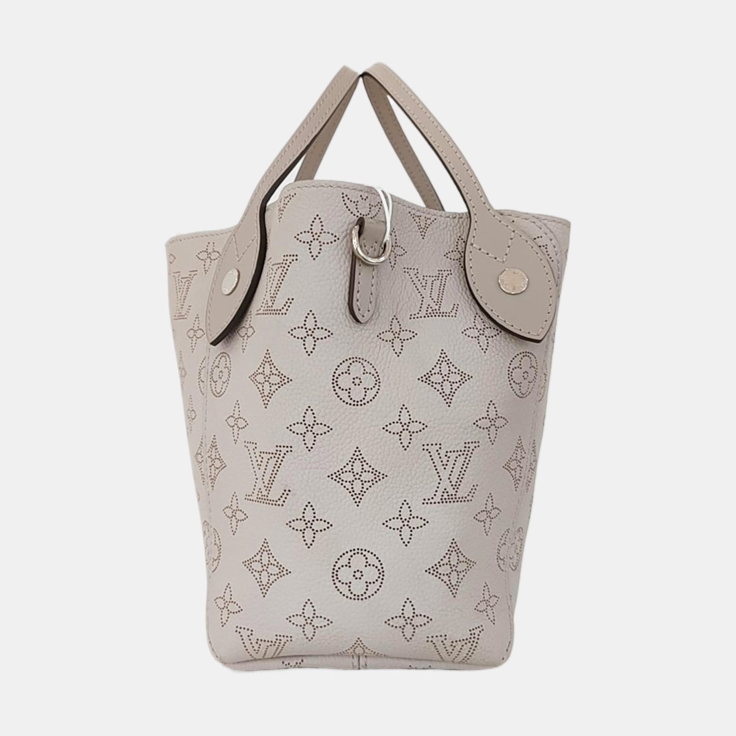 LOUIS VUITTON HINA Small Grey Calfskin Monogram Vernis Crossbody Bag Shoulder Bag Handbag Removable Strap Silver Hardware Pockets-(SKU)-970320254