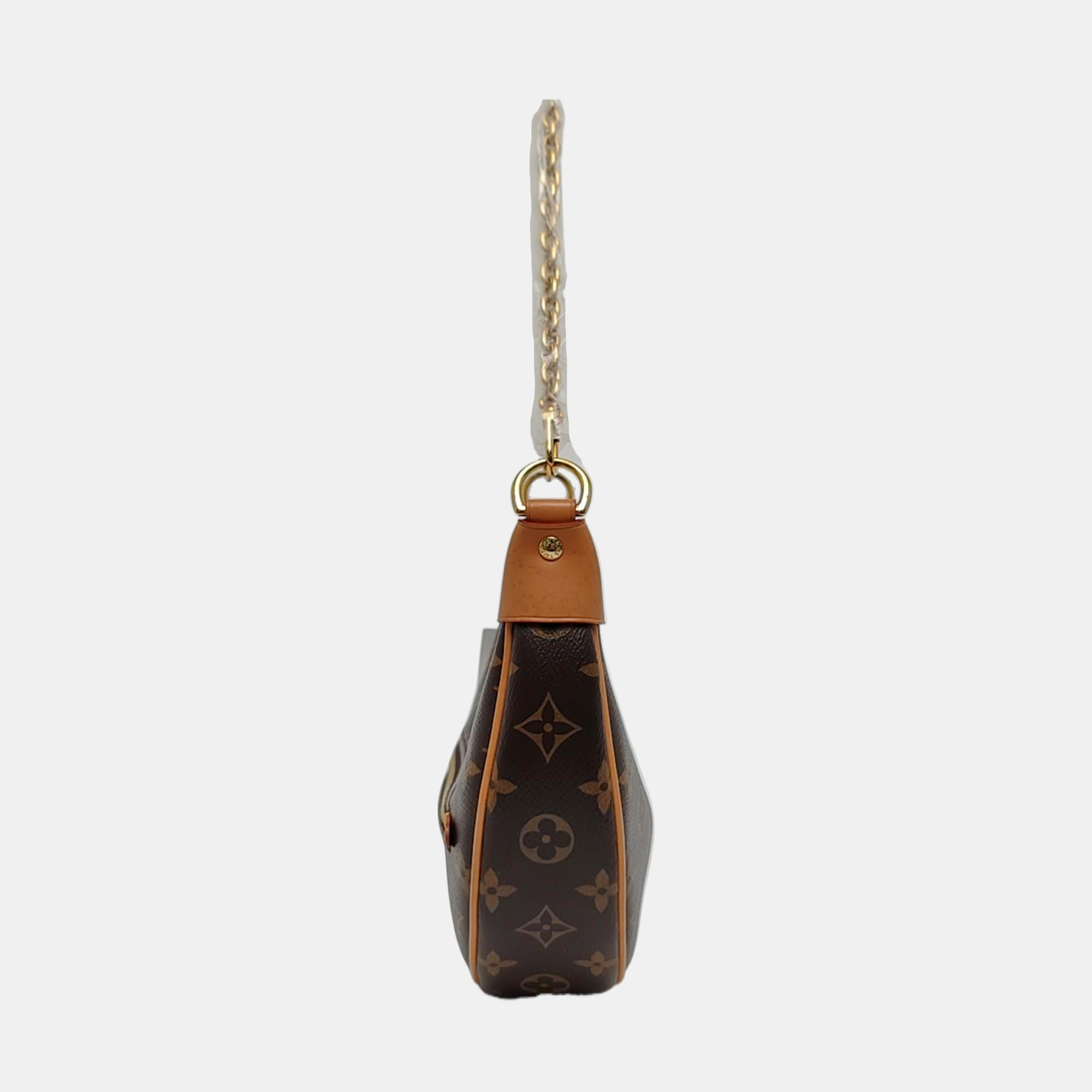 LOUIS VUITTON LOOP Brown Coated Canvas Monogram Pea Pod Bag with Shoulder Strap, Gold Hardware, 2 Removable Shoulder Straps-(SKU)-960936735