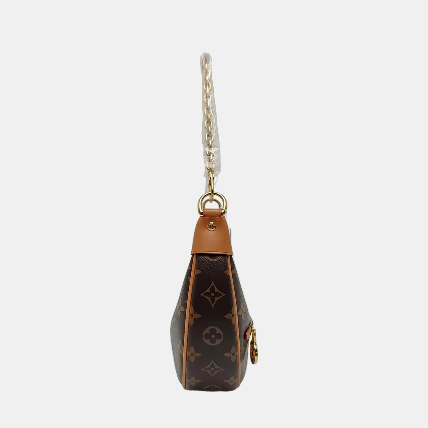LOUIS VUITTON LOOP Brown Coated Canvas Monogram Pea Pod Bag with Shoulder Strap, Gold Hardware, 2 Removable Shoulder Straps-(SKU)-960936735