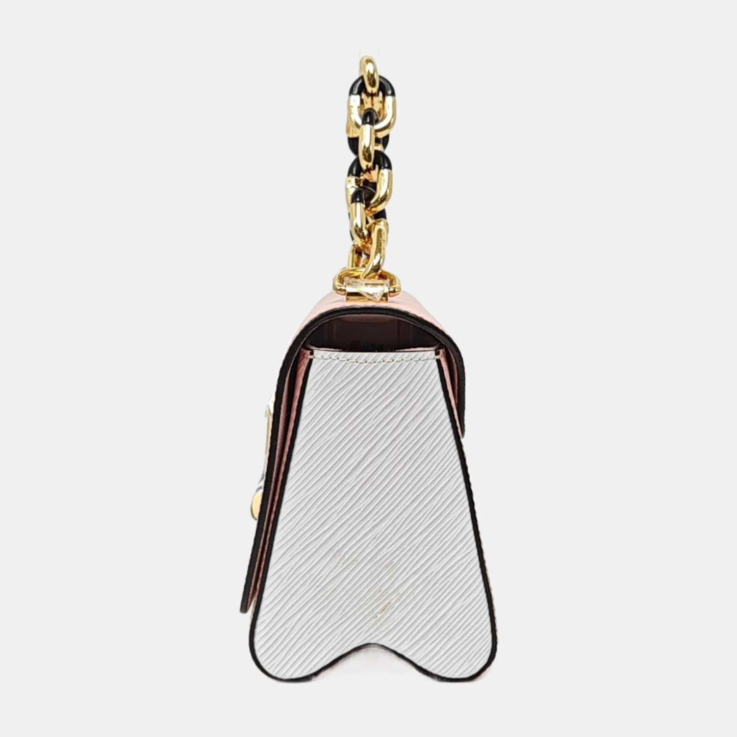 LOUIS VUITTON TWIST Small Pink EPI Leather Water Ripple Crossbody Bag, Shoulder Bag, Handbag, Gold Hardware, 2 Detachable Shoulder Straps, Accessories Included-(SKU)-971017313