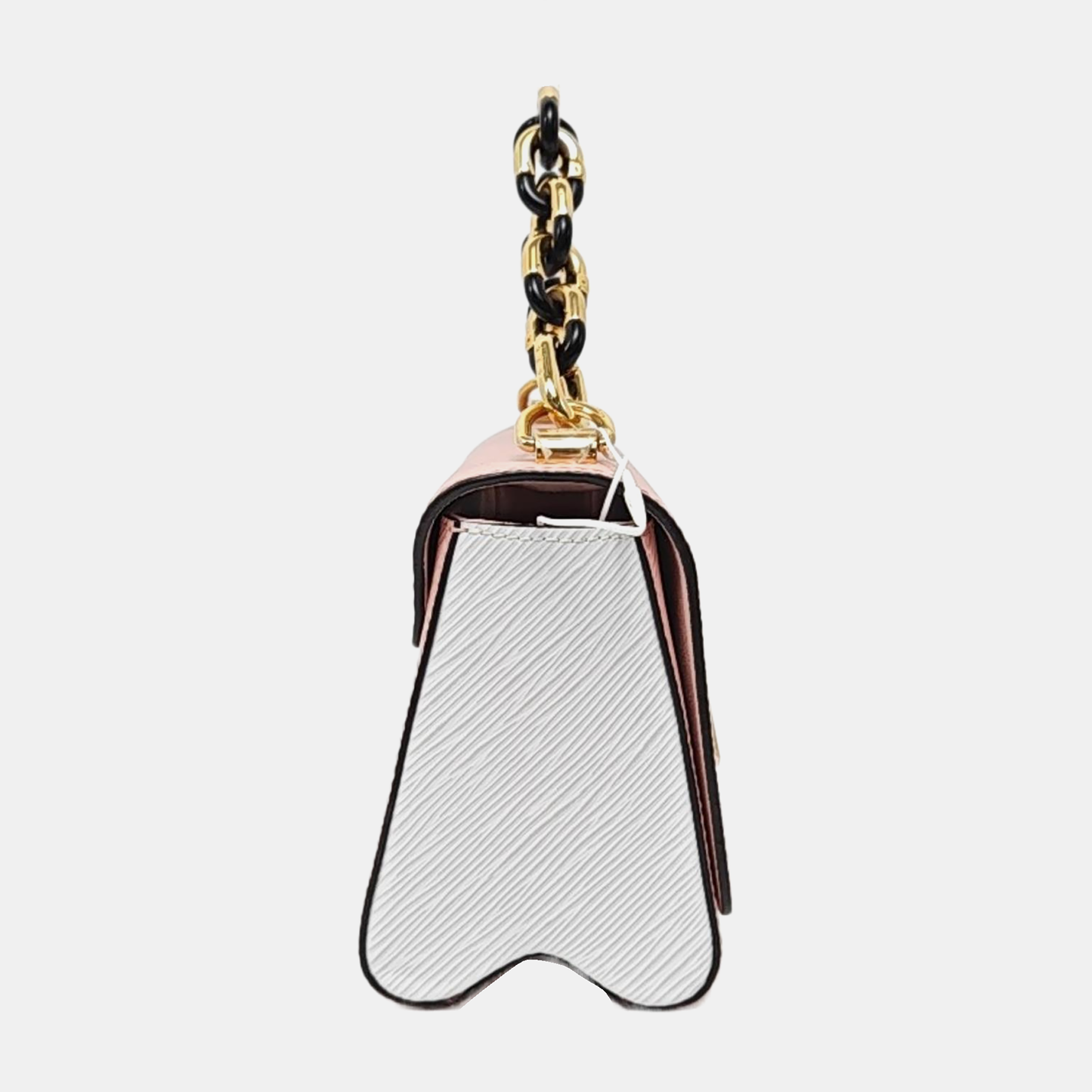 LOUIS VUITTON TWIST Small Pink EPI Leather Water Ripple Crossbody Bag, Shoulder Bag, Handbag, Gold Hardware, 2 Detachable Shoulder Straps, Accessories Included-(SKU)-971017313