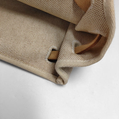 HERMÈS Herbag 39 Milkshake White Canvas Shoulder Bag Tote with Detachable Strap-(SKU)-970841956