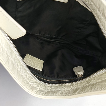 BURBERRY Black Fabric Tote Bag Single Shoulder Bag Silver Hardware-(SKU)-957270532