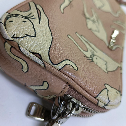 Miu Miu Brown cowhide printed crossbody bag Silver Hardware Removable shoulder strap-(SKU)-960070043