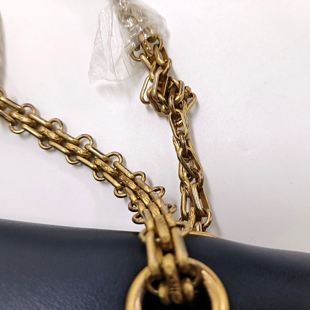 CHANEL 2.55 Deep Blue Calf Leather Single Shoulder Bag Crossbody Bag Golden Hardware 26 Openings-(SKU)-954526638