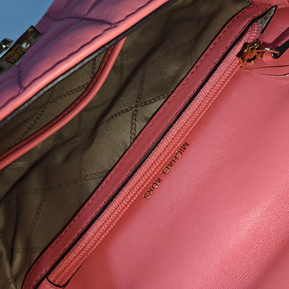 MICHAEL KORS Soho Large size Pink Sheepskin Shoulder Bag-(SKU)-936826625