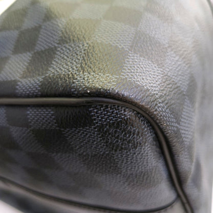 LOUIS VUITTON KEEPALL 45 Blue Coated Canvas Monogram Chessboard Boston Bag with Removable Strap-(SKU)-968524885