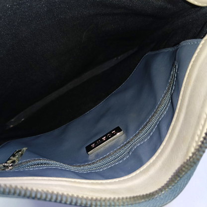 LOEWE Blue Cowhide Crossbody Bag Silver Hardware-(SKU)-950955098