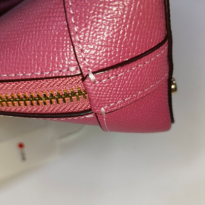 COACH SIERRA Medium size Rose Red Leather Single Shoulder Bag Crossbody Tote Golden hardware Removable shoulder strap-(SKU)-942911371