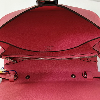 HERMÈS Convoyeur Mini Lipstick Pink Evercolor Leather Single Shoulder Bag Crossbody Bag Detachable Strap-(SKU)-949176364