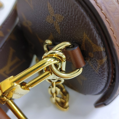LOUIS VUITTON PAPILLON 19 Brown Coated Canvas Monogram Rivet Babylone Crossbody Bag Handbag Shoulder Bag Gold Hardware 2 Removable Straps-(SKU)-961022468