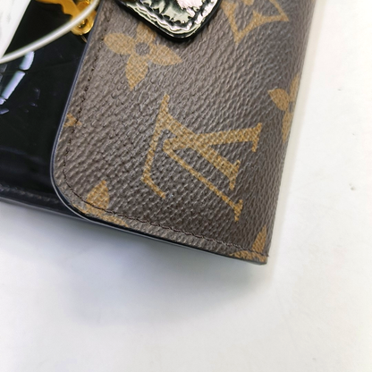 LOUIS VUITTON CHERRYWOOD Black Cowhide Monogram Wallet Golden hardware-(SKU)-949892288