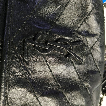 YSL NIKI Mini Black Leather Quilted V-Stitch Shoulder Bag Black Ruthenium Hardware-(SKU)-968856026