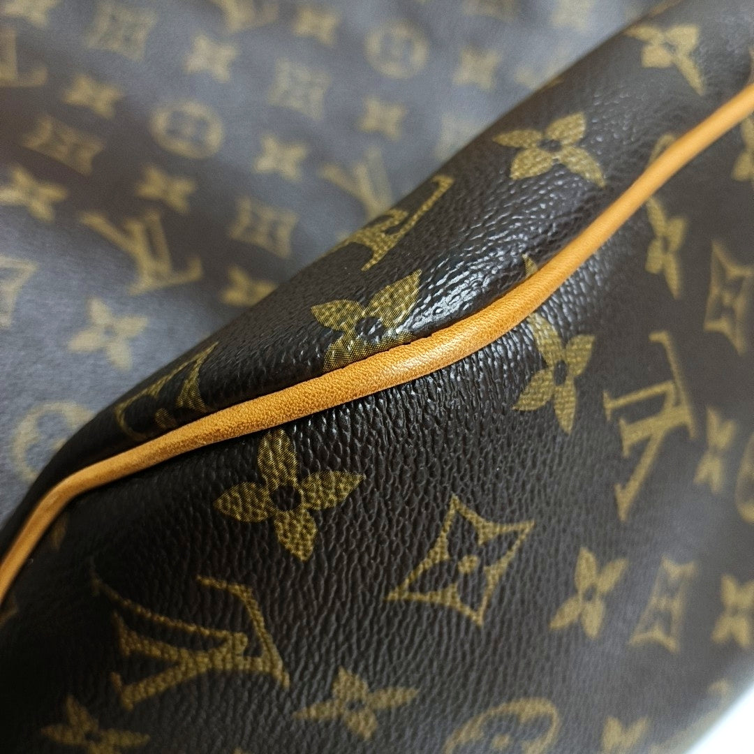 LOUIS VUITTON DELIGHTFUL Brown Coated Canvas Monogram Tote Bag Single Shoulder Bag Golden Hardware-(SKU)-971271312