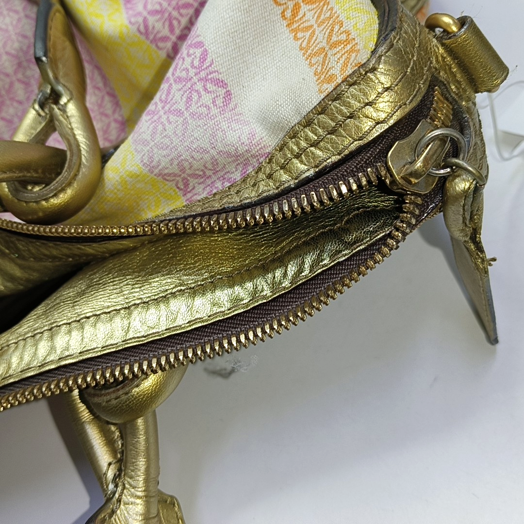 LOEWE Multicolor Canvas Floral Single Shoulder Bag Handbag Golden hardware Removable shoulder strap-(SKU)-942450620