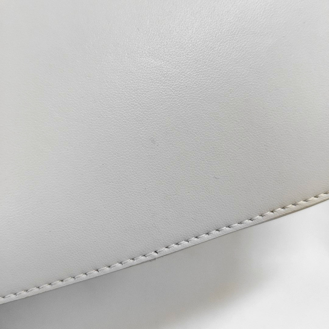 DIOR Jolie White Calfskin Matelassé Shoulder Bag Crossbody Bag Handbag Golden Black Hardware Removable Strap Complete Accessories-(SKU)-969151784