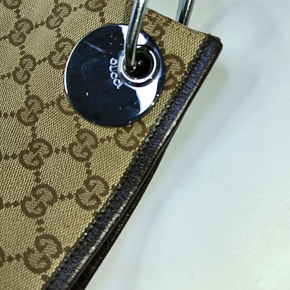 GUCCI Tote bag Khaki Canvas Monogram Single Shoulder Bag Crossbody Bag Golden hardware-(SKU)-939908309