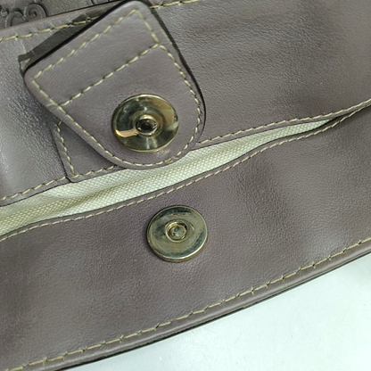 GUCCI Mayfair Purple leather old flower embossed handbag Golden hardware-(SKU)-953543271