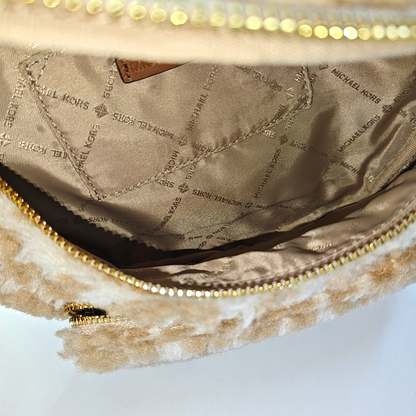 MICHAEL KORS Brown Fabric Monogrammed Fanny Pack Golden hardware-(SKU)-936596997