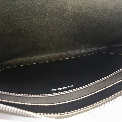 BURBERRY Large size Brown coated canvas horse race pattern clutch/handbag-(SKU)-957318549