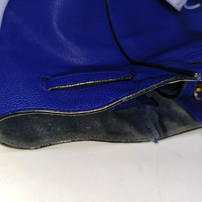 CELINE CABAS PHANTOM Small size Blue cowhide single shoulder bag Golden hardware-(SKU)-939043685