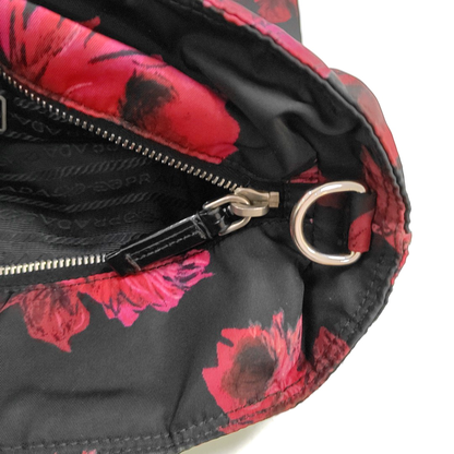 PRADA Tote bag Red Nylon Handbag Silver Hardware-(SKU)-951326942