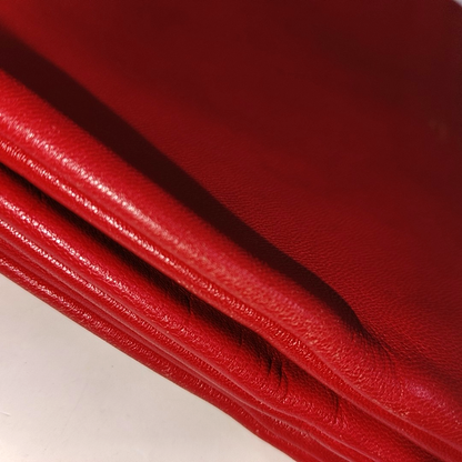 CELINE TRIO Small size Red Cowhide Crossbody Single Shoulder Bag Golden hardware Sub-bag-(SKU)-929979475