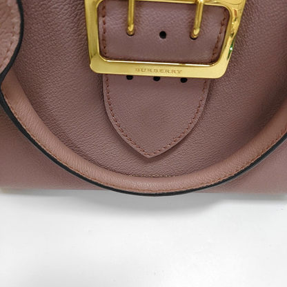 BURBERRY Buckle Pink Cowhide Sling Bag Tote Bag Golden hardware shoulder straps-(SKU)-955529544