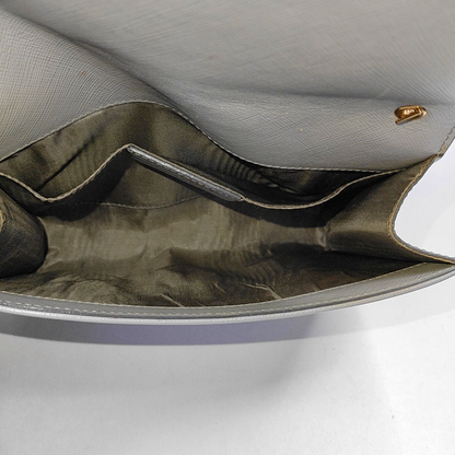 FERRAGAMO Ginny Grey Leather Crossbody Single Shoulder Bag Golden hardware-(SKU)-944502659