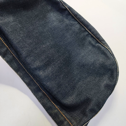 FENDI Dark blue denim single shoulder bag crossbody Silver Hardware-(SKU)-944960324