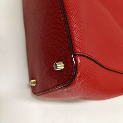 FURLA Tote bag Red Leather Crossbody Bag Handbag Single Shoulder Bag Golden hardware Removable shoulder strap-(SKU)-940601007