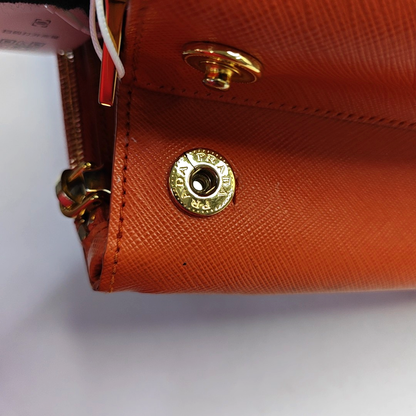 PRADA Galleria Orange Cowhide Logo Killer Bag Tote Bag Single Shoulder Bag Golden hardware-(SKU)-957733910