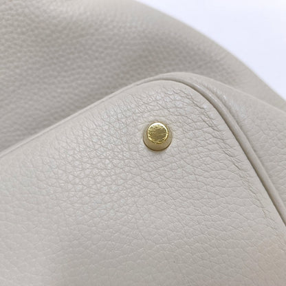 HERMÈS Picotin Lock 22 Cream White Clemence Leather Market Basket Tote Bag with Gold Hardware C-(SKU)-969979907