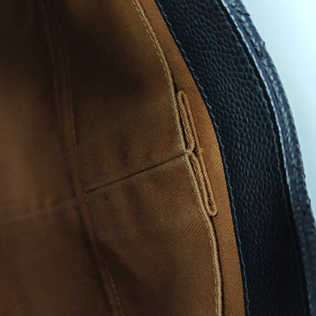 CHANEL COCO MARK Black Calfskin Quilted Diamond Pattern Shoulder Bag Handbag Crossbody Bag Gold Hardware 17 Clasp-(SKU)-970521543