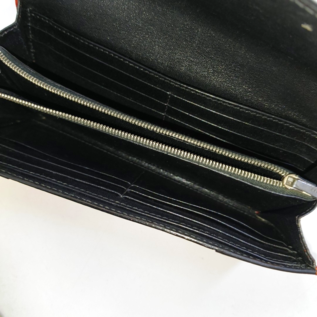 CELINE Red Leather Wallet Silver Hardware-(SKU)-959079307