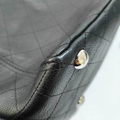 CHANEL CC POCKET Black Calfskin Quilted Handbag Silver Hardware 19 Clasp-(SKU)-968860530
